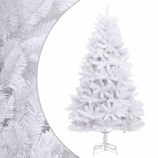 Berkfield Artificial Hinged Christmas Tree with Stand White 270 cm