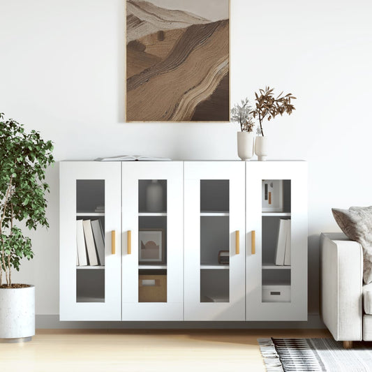 Berkfield Wall Mounted Cabinets 2 pcs White Engineered Wood