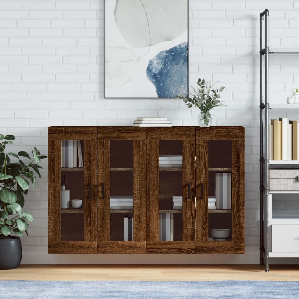 Berkfield Wall Mounted Cabinets 2 pcs Brown Oak Engineered Wood