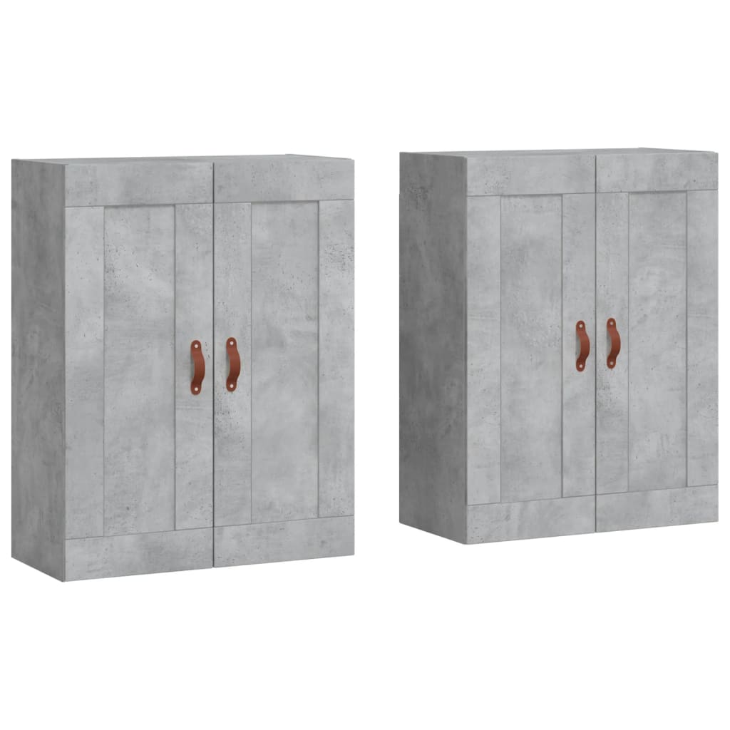Berkfield Wall Mounted Cabinets 2 pcs Concrete Grey Engineered Wood