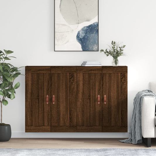 Berkfield Wall Mounted Cabinets 2 pcs Brown Oak Engineered Wood