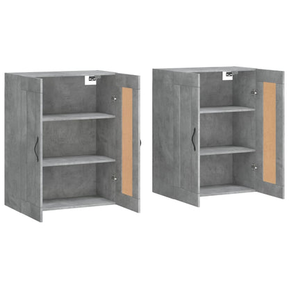 Berkfield Wall Mounted Cabinets 2 pcs Concrete Grey Engineered Wood
