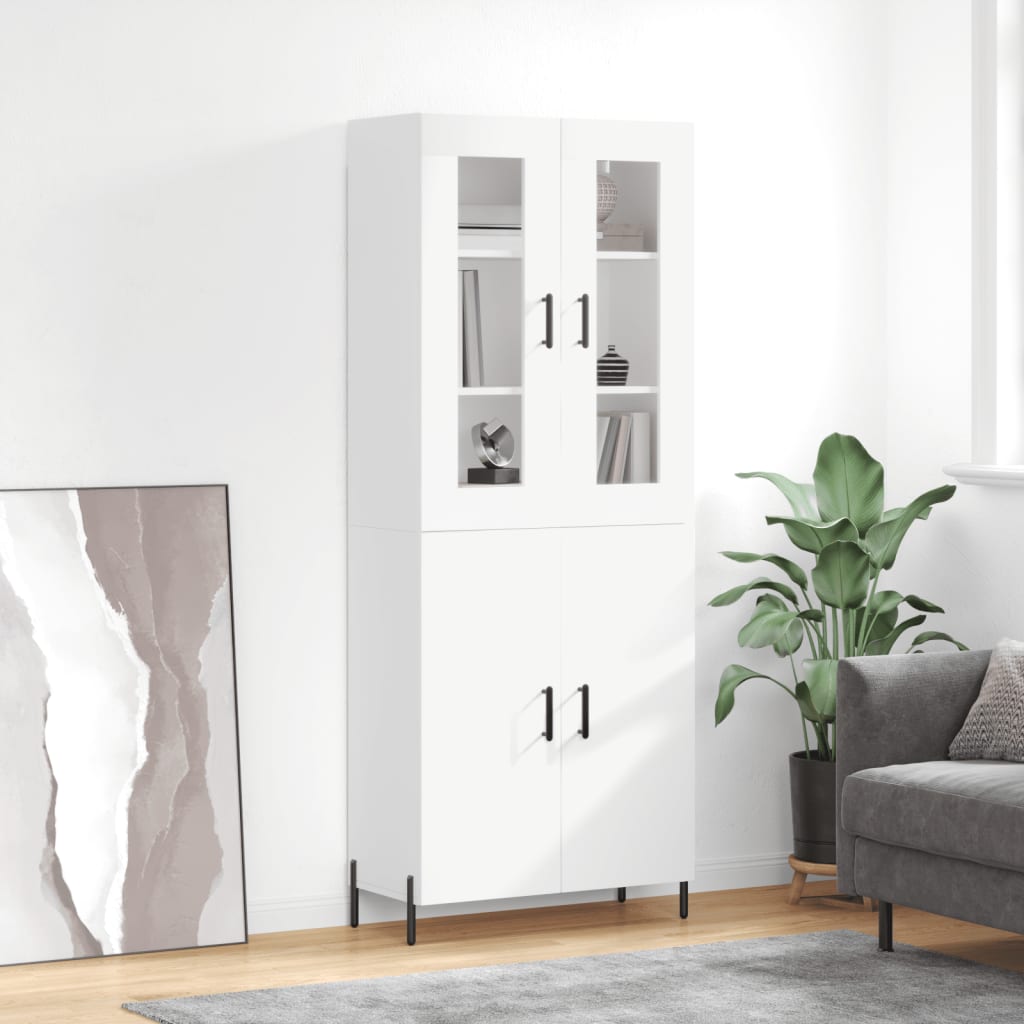 Berkfield Highboard White 69.5x34x180 cm Engineered Wood