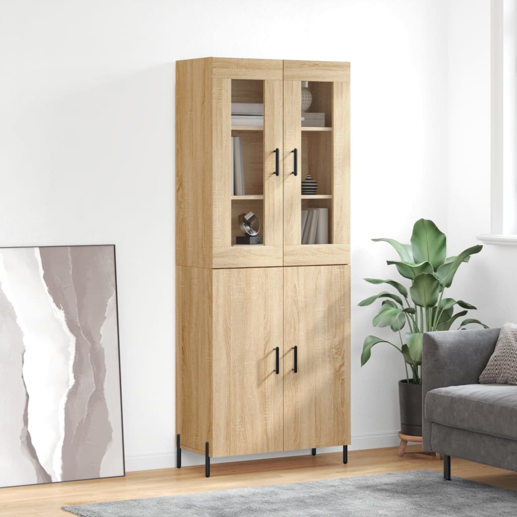 Berkfield Highboard Sonoma Oak 69.5x34x180 cm Engineered Wood