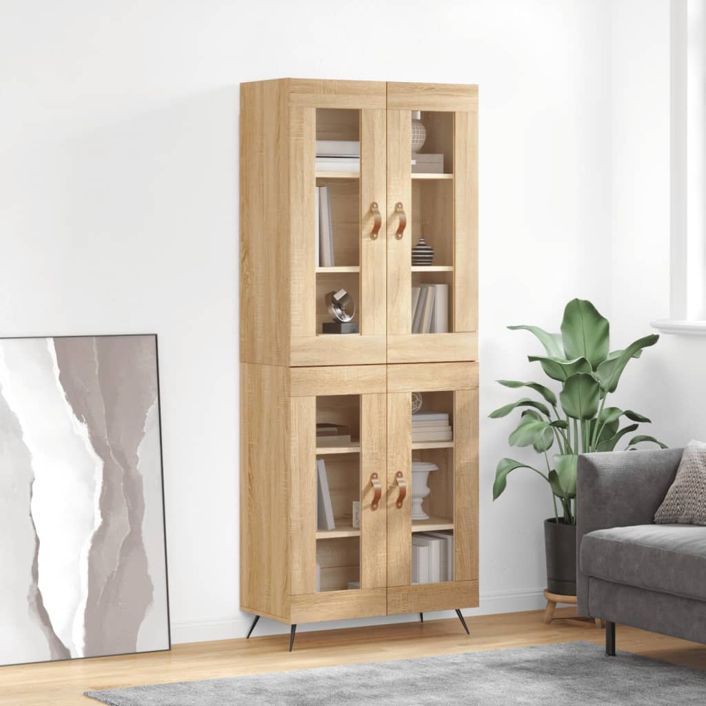 Berkfield Highboard Sonoma Oak 69.5x34x180 cm Engineered Wood