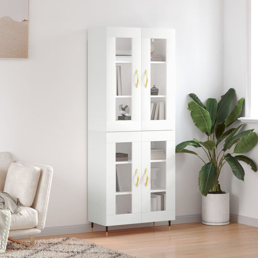 Berkfield Highboard White 69.5x34x180 cm Engineered Wood