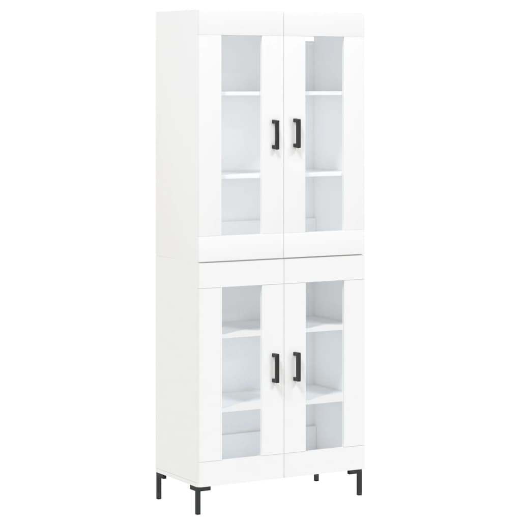Berkfield Highboard White 69.5x34x180 cm Engineered Wood