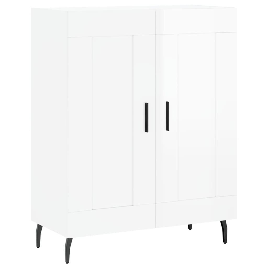 Berkfield Highboard High Gloss White 69.5x34x180 cm Engineered Wood