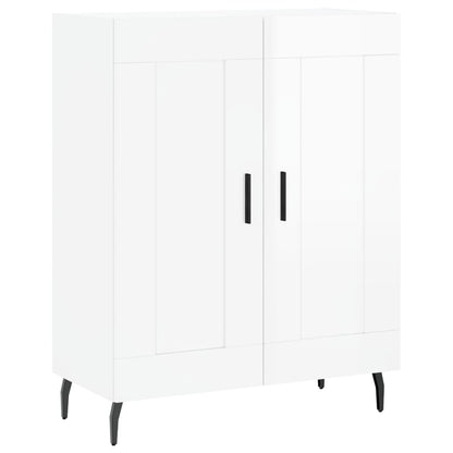Berkfield Highboard High Gloss White 69.5x34x180 cm Engineered Wood