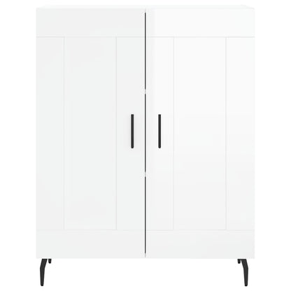 Berkfield Highboard High Gloss White 69.5x34x180 cm Engineered Wood