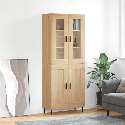 Berkfield Highboard Sonoma Oak 69.5x34x180 cm Engineered Wood