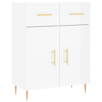 Berkfield Highboard High Gloss White 69.5x34x180 cm Engineered Wood