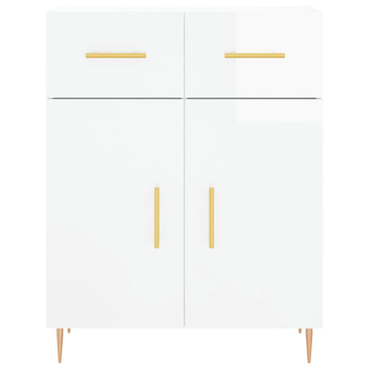 Berkfield Highboard High Gloss White 69.5x34x180 cm Engineered Wood