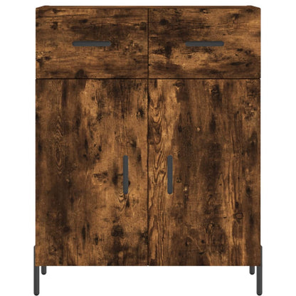 Berkfield Highboard Smoked Oak 69.5x34x180 cm Engineered Wood