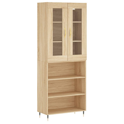 Berkfield Highboard Sonoma Oak 69.5x34x180 cm Engineered Wood