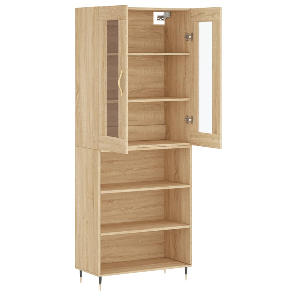 Berkfield Highboard Sonoma Oak 69.5x34x180 cm Engineered Wood