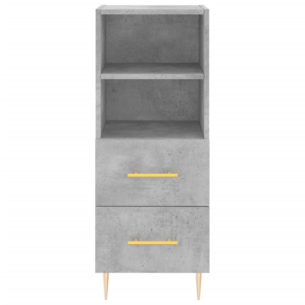 Berkfield Highboard Concrete Grey 34.5x34x180 cm Engineered Wood