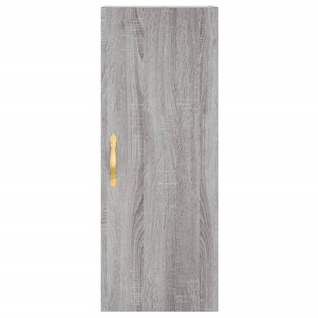 Berkfield Highboard Grey Sonoma 34.5x34x180 cm Engineered Wood