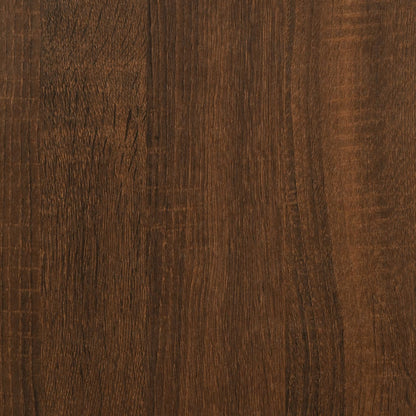 Berkfield Highboard Brown Oak 34.5x34x180 cm Engineered Wood
