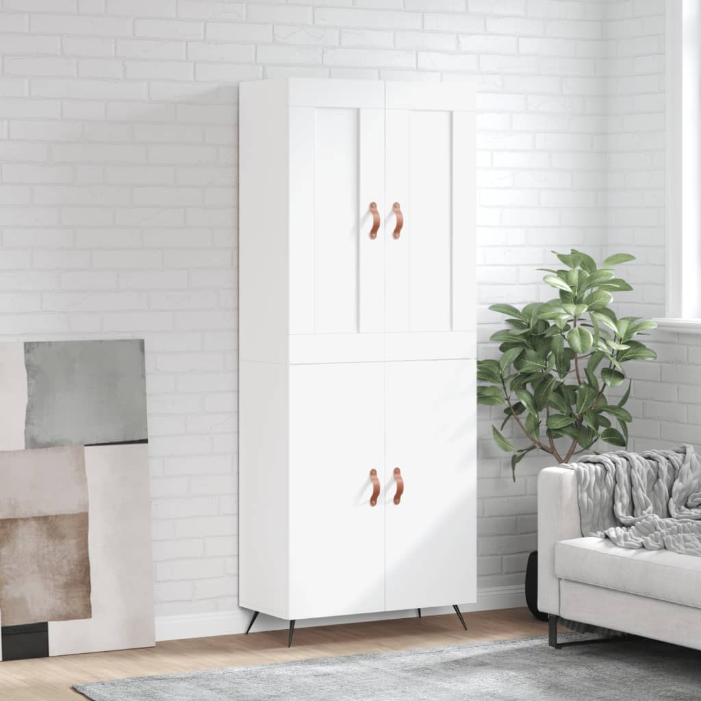 Berkfield Highboard White 69.5x34x180 cm Engineered Wood