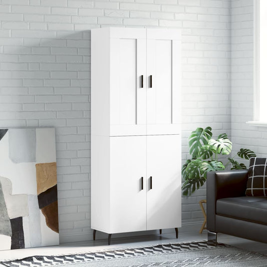 Berkfield Highboard White 69.5x34x180 cm Engineered Wood