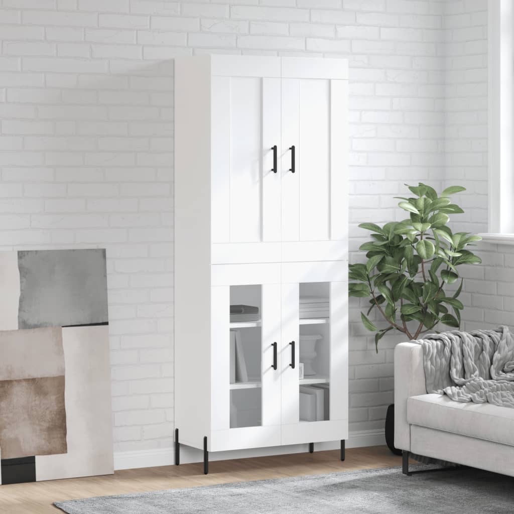 Berkfield Highboard White 69.5x34x180 cm Engineered Wood