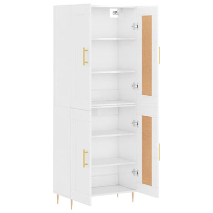 Berkfield Highboard High Gloss White 69.5x34x180 cm Engineered Wood