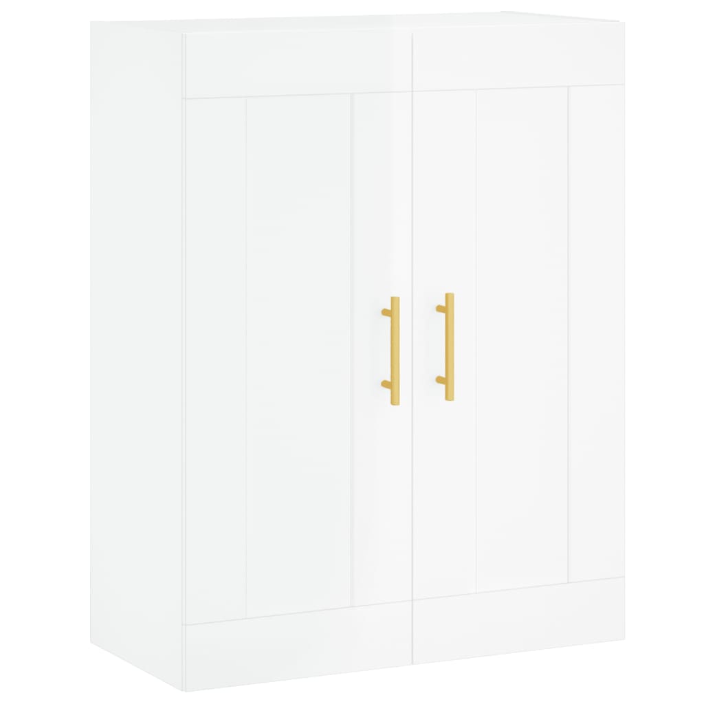 Berkfield Highboard High Gloss White 69.5x34x180 cm Engineered Wood