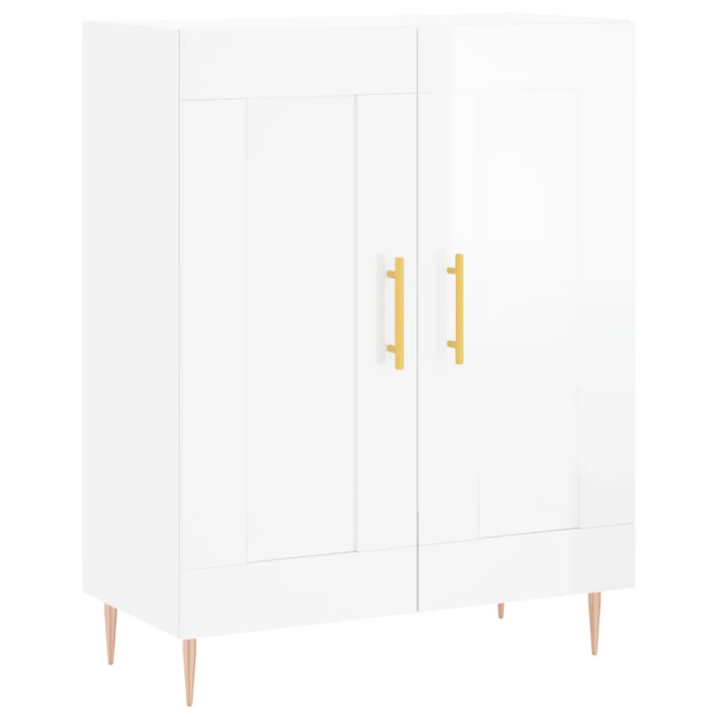Berkfield Highboard High Gloss White 69.5x34x180 cm Engineered Wood