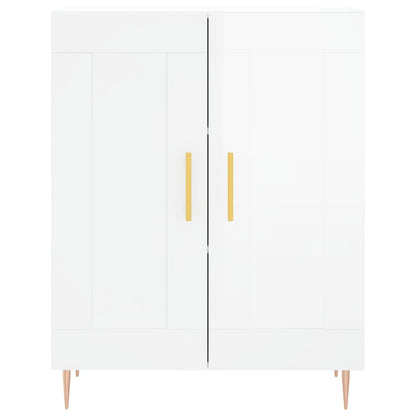 Berkfield Highboard High Gloss White 69.5x34x180 cm Engineered Wood