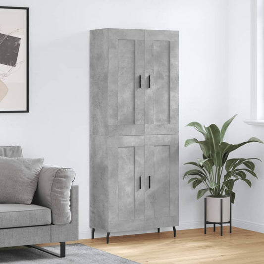 Berkfield Highboard Concrete Grey 69.5x34x180 cm Engineered Wood