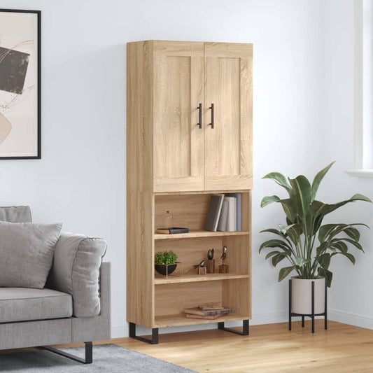 Berkfield Highboard Sonoma Oak 69.5x34x180 cm Engineered Wood
