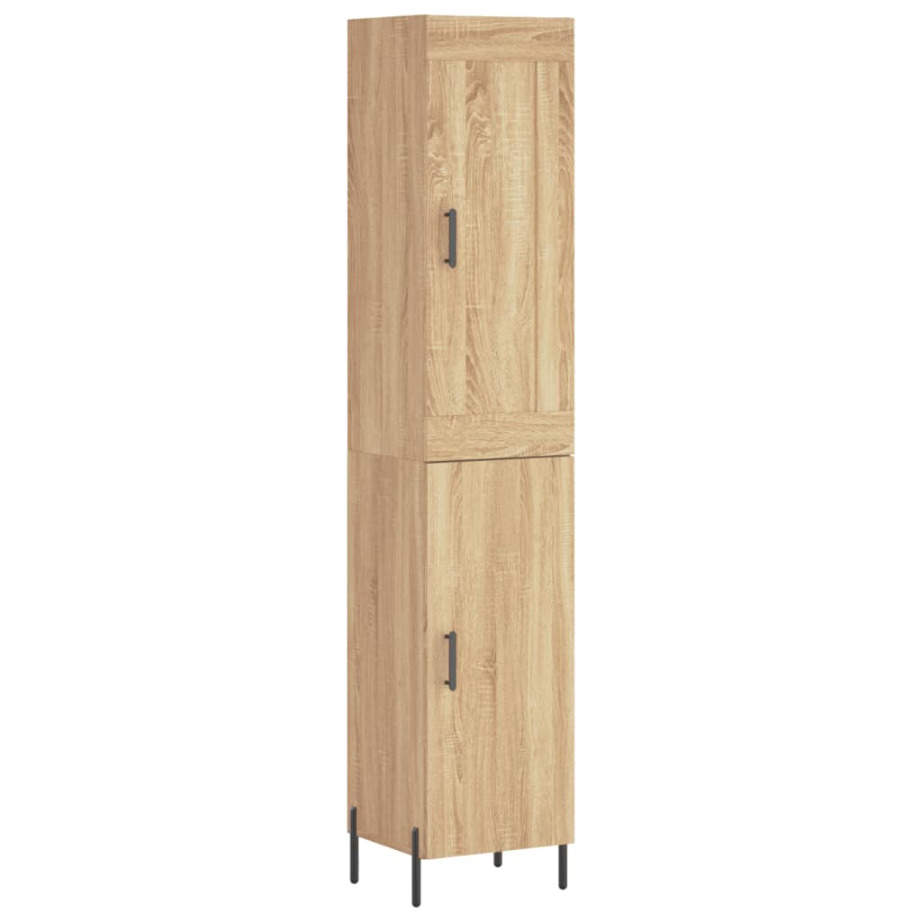 Berkfield Highboard Sonoma Oak 34.5x34x180 cm Engineered Wood