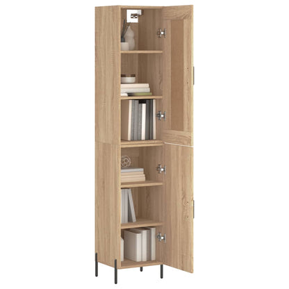 Berkfield Highboard Sonoma Oak 34.5x34x180 cm Engineered Wood