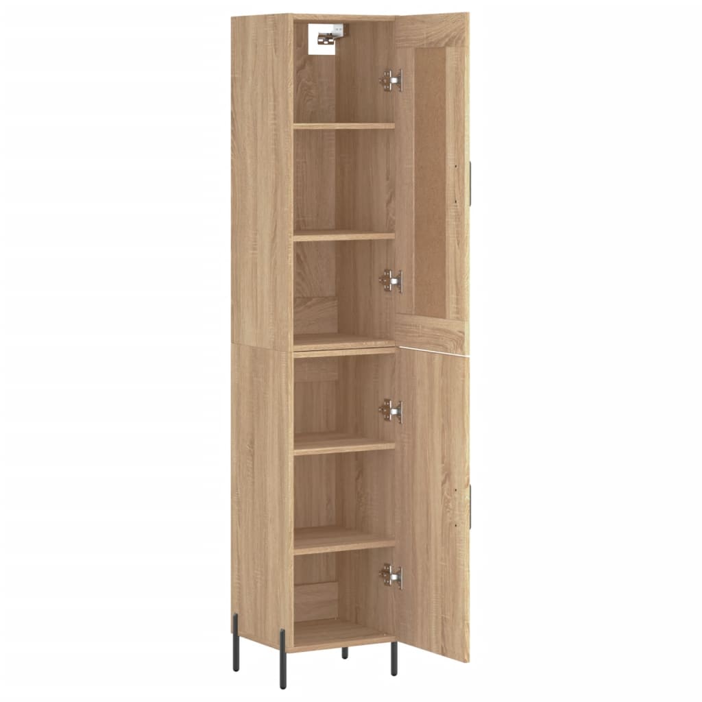 Berkfield Highboard Sonoma Oak 34.5x34x180 cm Engineered Wood