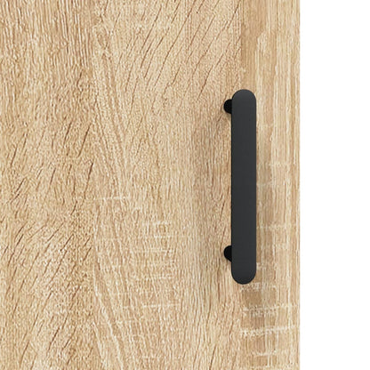 Berkfield Highboard Sonoma Oak 34.5x34x180 cm Engineered Wood