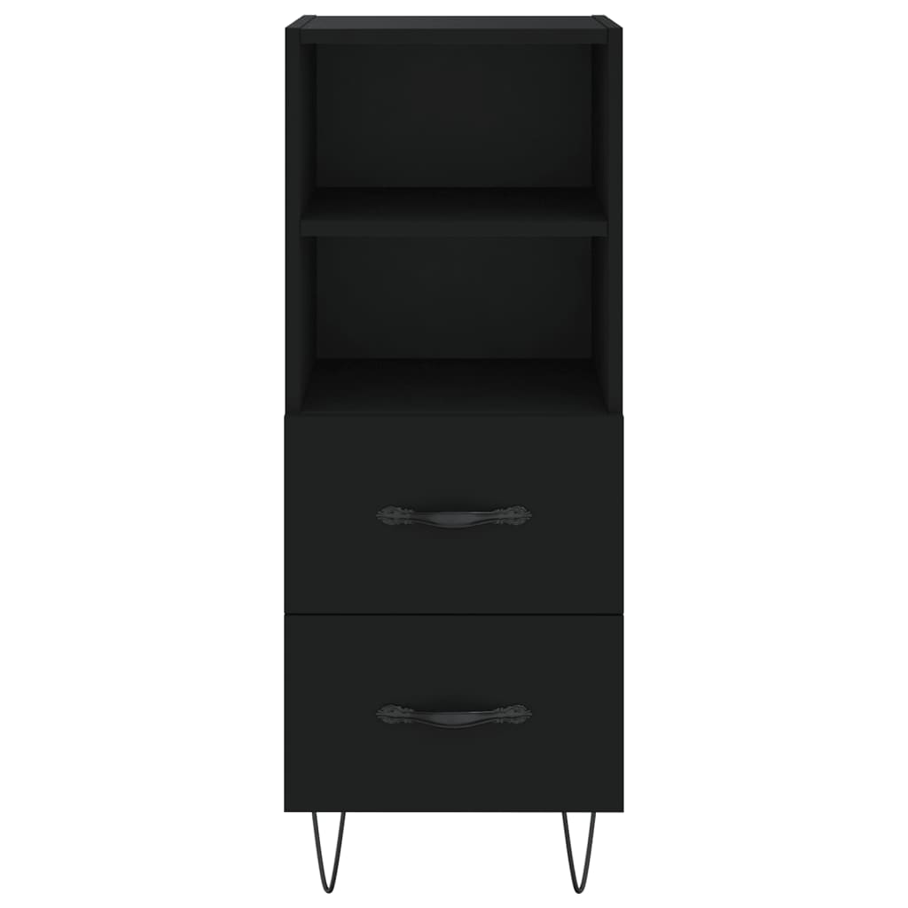 Berkfield Highboard Black 34.5x34x180 cm Engineered Wood