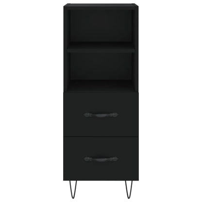 Berkfield Highboard Black 34.5x34x180 cm Engineered Wood
