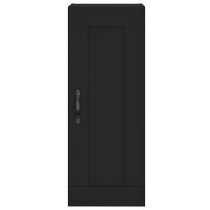 Berkfield Highboard Black 34.5x34x180 cm Engineered Wood