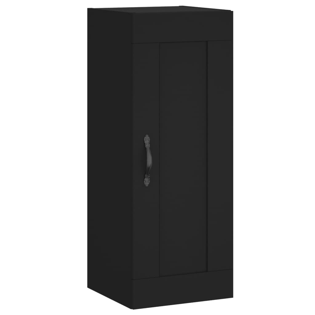 Berkfield Highboard Black 34.5x34x180 cm Engineered Wood