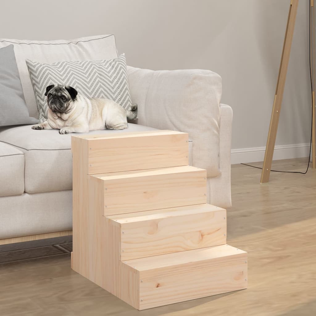 Berkfield Pet Stair 40x49x47 cm Solid Wood Pine