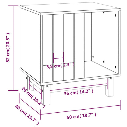 Berkfield Dog House Black 50x40x52 cm Solid Wood Pine