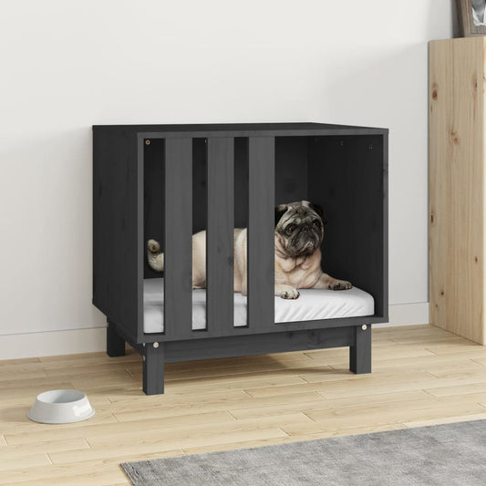 Berkfield Dog House Grey 60x45x57 cm Solid Wood Pine