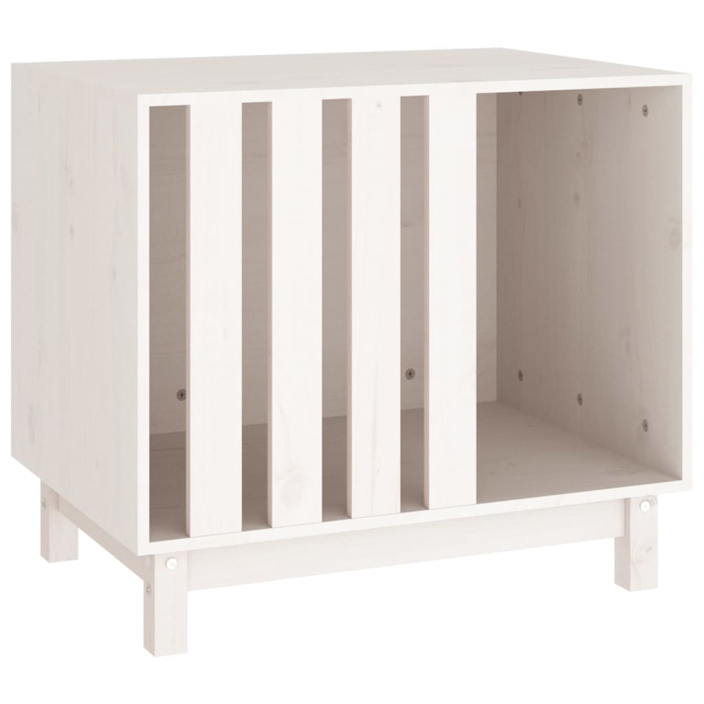 Berkfield Dog House White 70x50x62 cm Solid Wood Pine