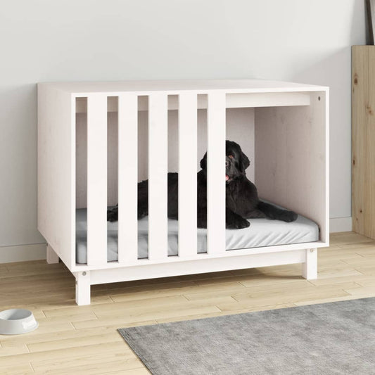 Berkfield Dog House White 90x60x67 cm Solid Wood Pine