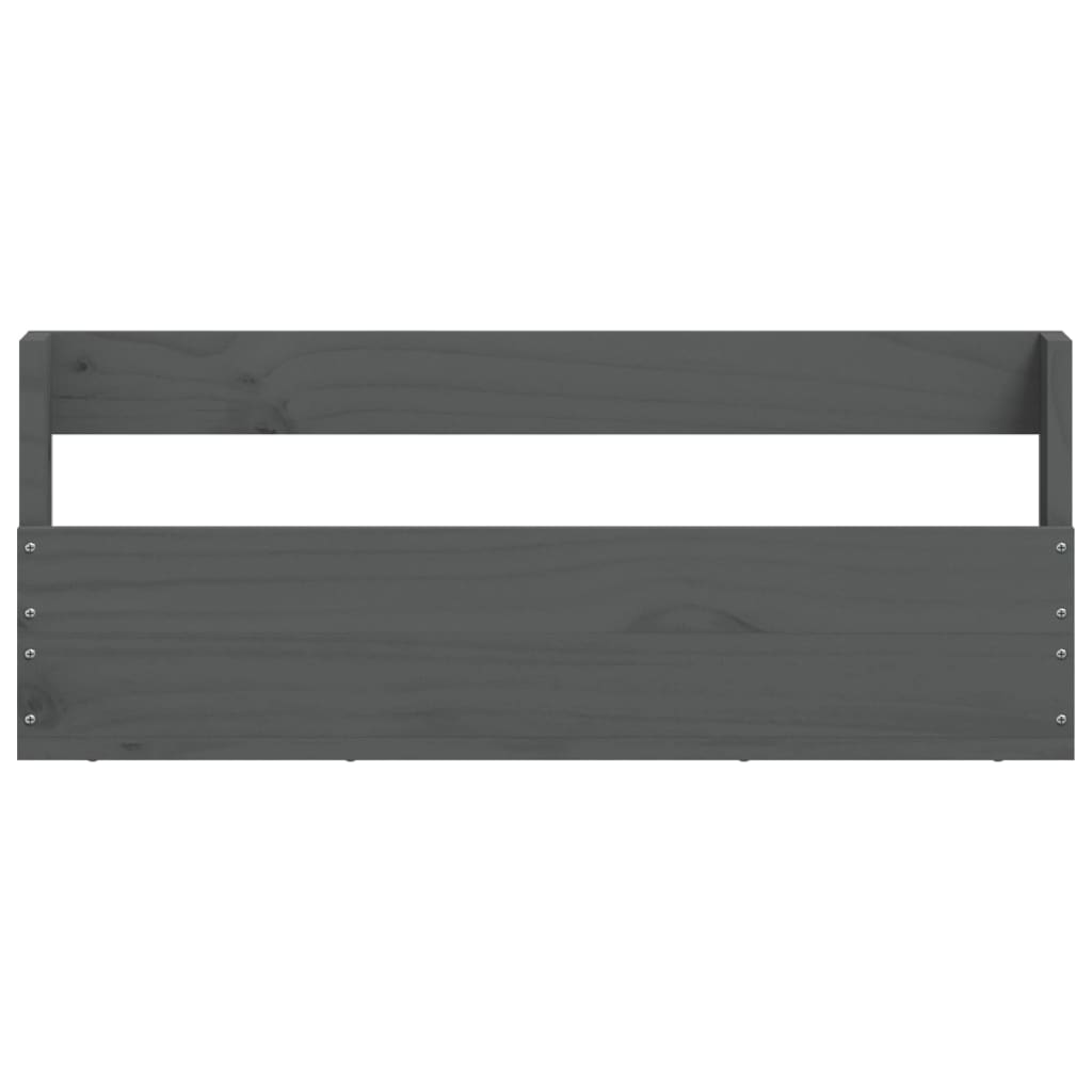 Berkfield Wall-mounted Shoe Racks 2 pcs Grey 59x9x23 cm Solid Wood Pine