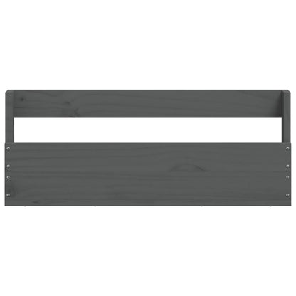 Berkfield Wall-mounted Shoe Racks 2 pcs Grey 59x9x23 cm Solid Wood Pine