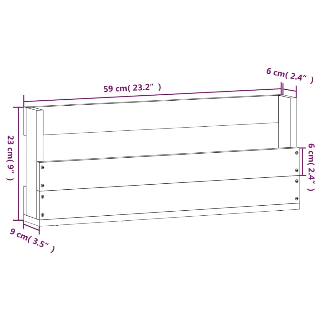 Berkfield Wall-mounted Shoe Racks 2 pcs Grey 59x9x23 cm Solid Wood Pine