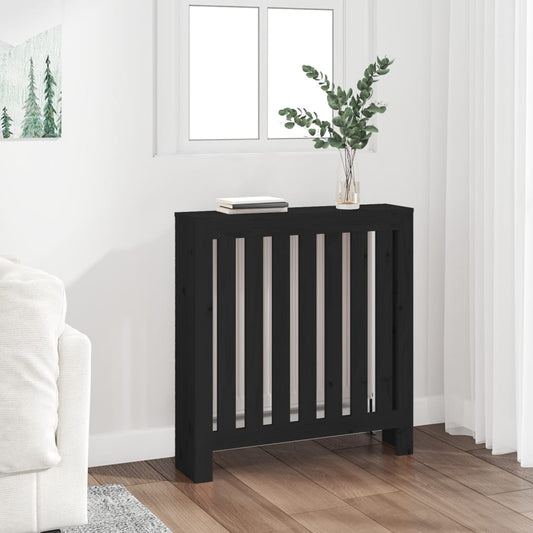 Berkfield Radiator Cover Black 79.5x19x84 cm Solid Wood Pine