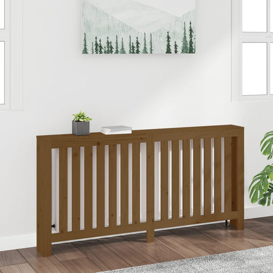 Berkfield Radiator Cover Honey Brown 169x19x84 cm Solid Wood Pine